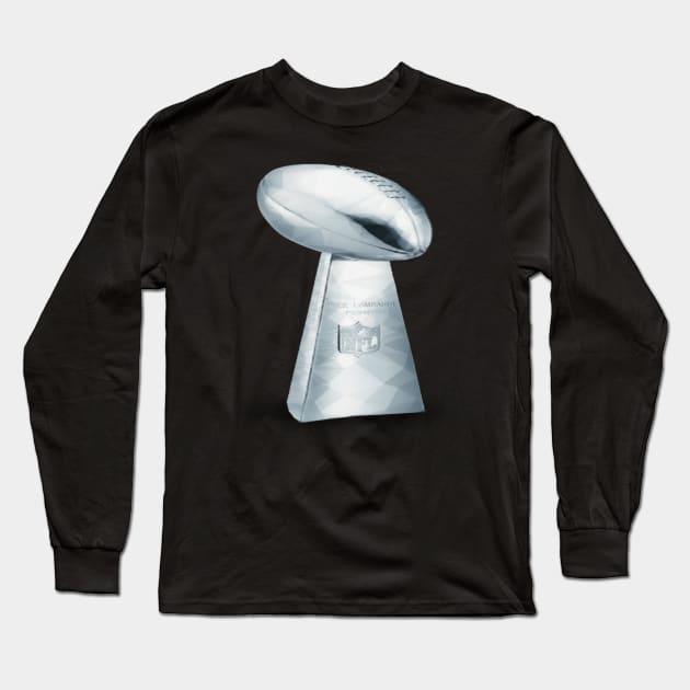 NFL Championship Trophy | Geometric | Vince Lombardi Trophy Long Sleeve T-Shirt by The Print Palace